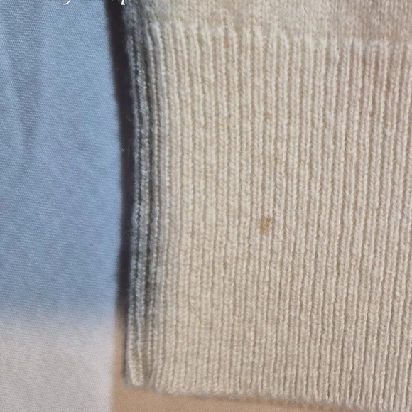 ​Talbots Petites Pure Cashmere Turtleneck Sweater - Cream Ivory - Petite Large - Picture 8 of 9